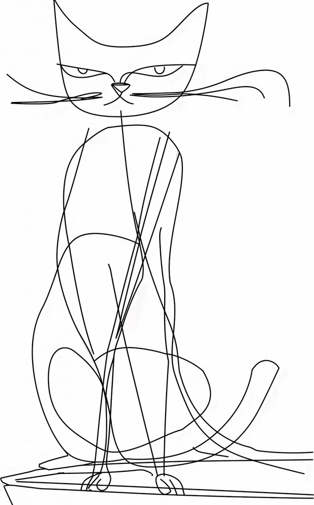 Poszter 21x29,7cm Vonalzó macska