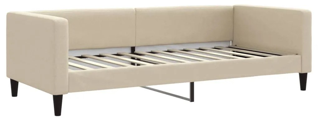 krémszínű kihúzható szövetheverő fiókokkal 90 x 200 cm