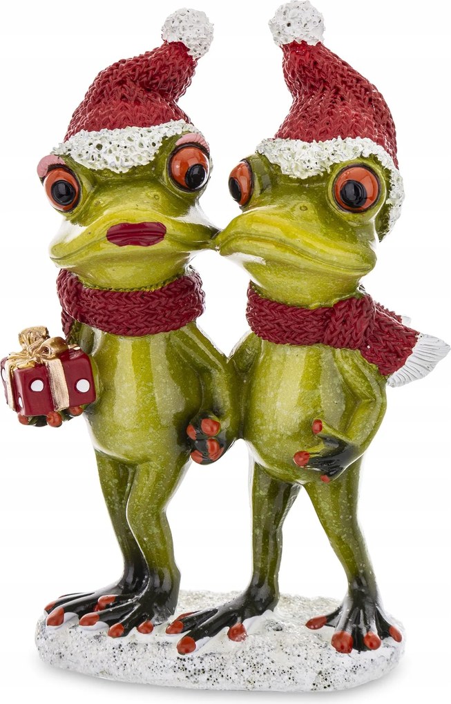 Karácsonyi figura béka ajándék Mikulás