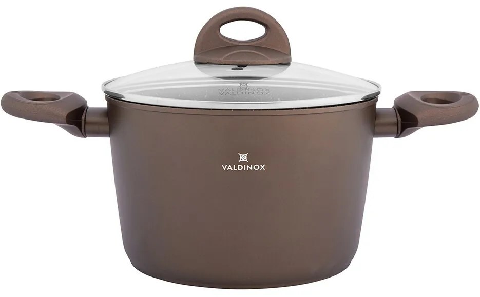 Valdinox Aurum lábas tapadásmentes felülettel és fedővel, 20 cm, 3,2 l