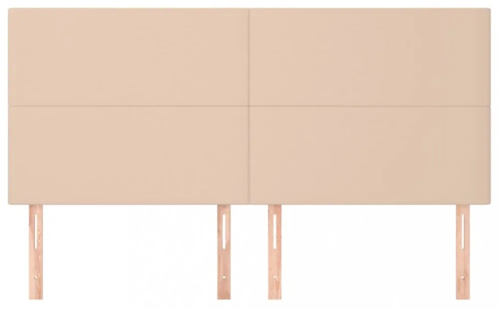 4 db cappuccino színű műbőr fejtámla 100 x 5 x 78/88 cm