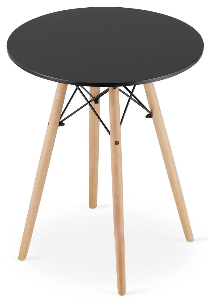 Skandináv stílusú kerek étkező asztal 60 cm Todi - fekete