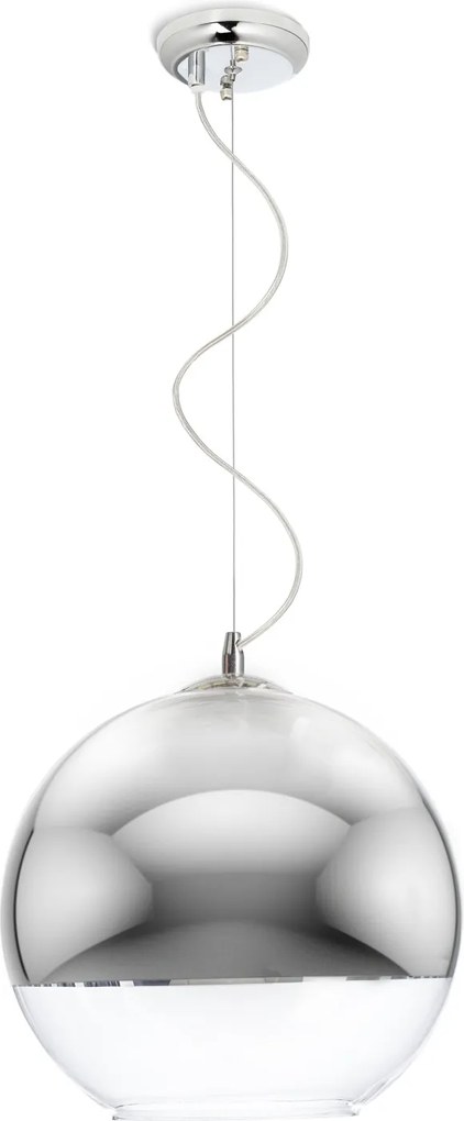 RENDL BEAU MONDE 35 závěsná chromované sklo/čiré sklo 230V LED E27 15W