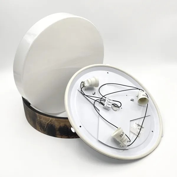 Fürdőszobai mennyezeti lámpa OAK SMOKY 3xE27/15W/230V IP54 37,5 cm tölgy/barna