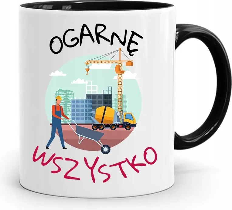 Bögre Fekete Építő Barkács Szakember Ajándék fényképes nyomtatással