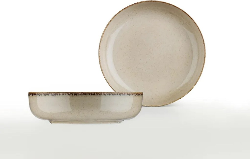 2 részes porcelán tál szett fahéj