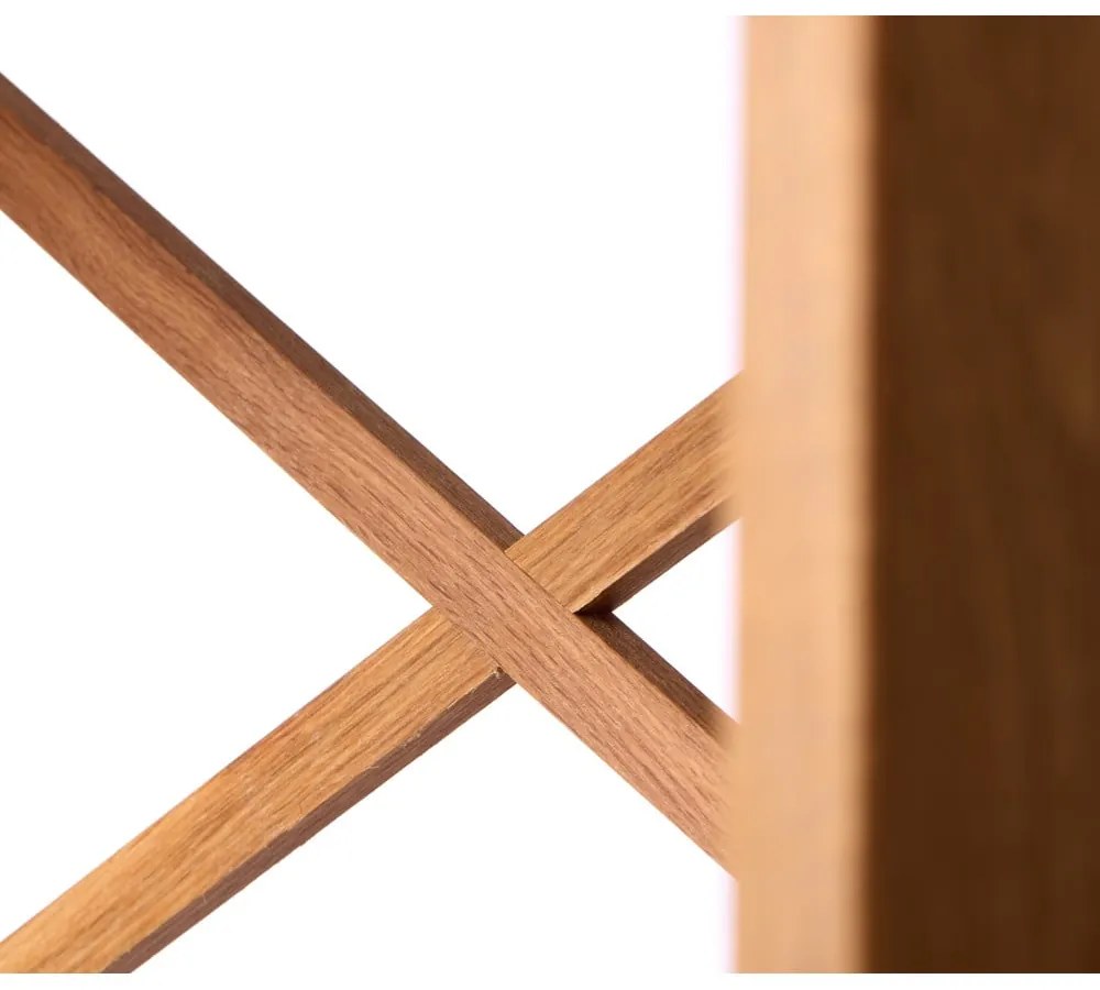Natúr színű tölgyfa polcos állvány 70x87 cm X-Shelf – Unique Furniture