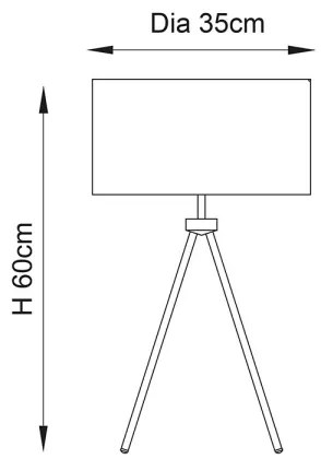 Endon 66986 - Asztali lámpa TRI 1xE27/40W/230V sárgaréz/bézs