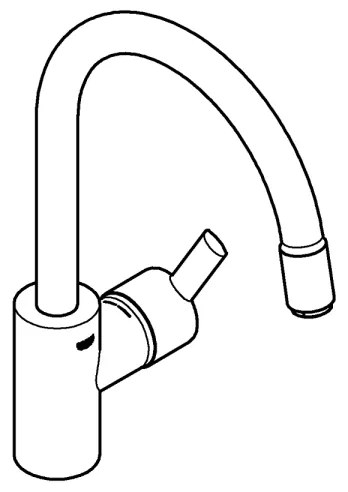 GROHE 32671002 - FEEL mosogató csaptelep, fényes króm