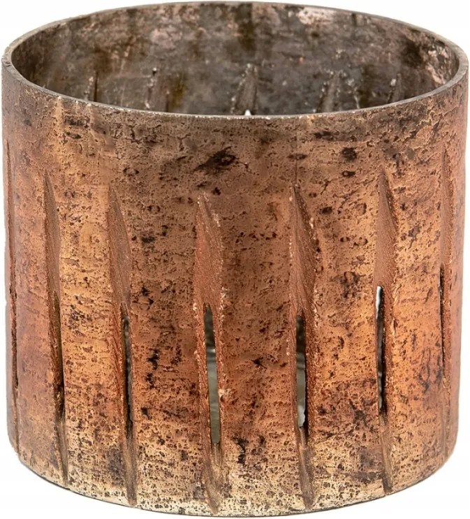 Üveg réz gyertyatartó 13*11 cm 13x11 cm