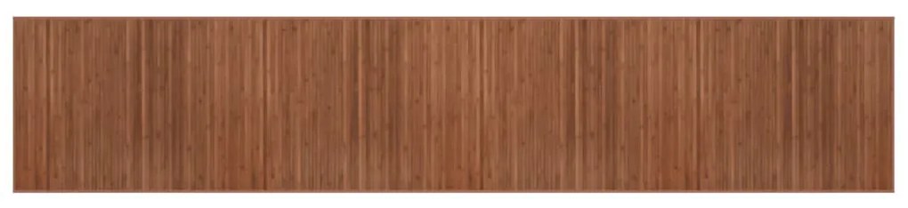 négyszögletű barna bambusz szőnyeg 80 x 400 cm
