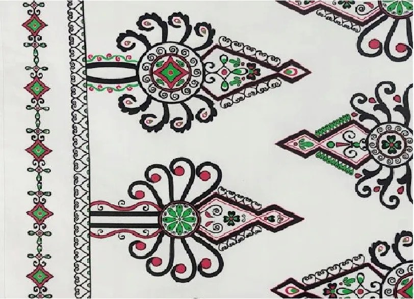 Párnahuzat Prémium fehér hegyvidéki 50x60 Zakopane népi