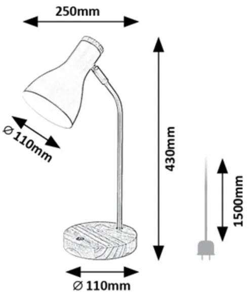 Rabalux 74002 - FERB asztali lámpa 1xE14/25W/230V