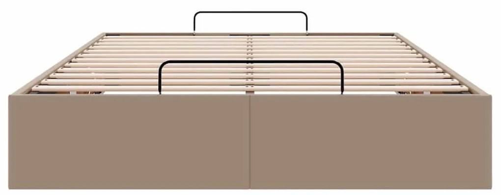 oszmán ágykeret matrac nélkül cappucino 120x190 cm műbőr