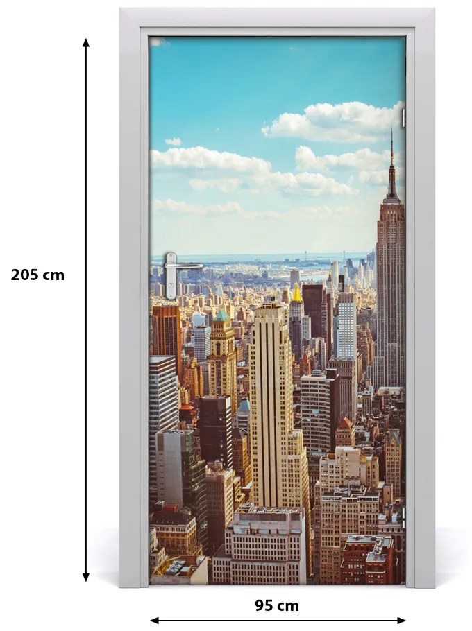 Poszter tapéta ajtóra New York-i járat madár 75x205 cm