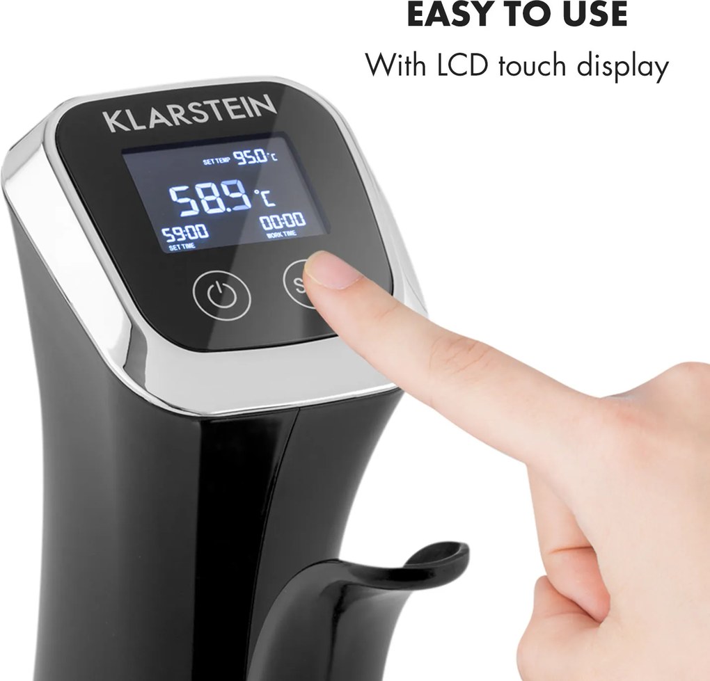 Klarstein Quickstick Sous Vide főző, 20 L, termosztát, cirkulációs pumpa, nemesacél