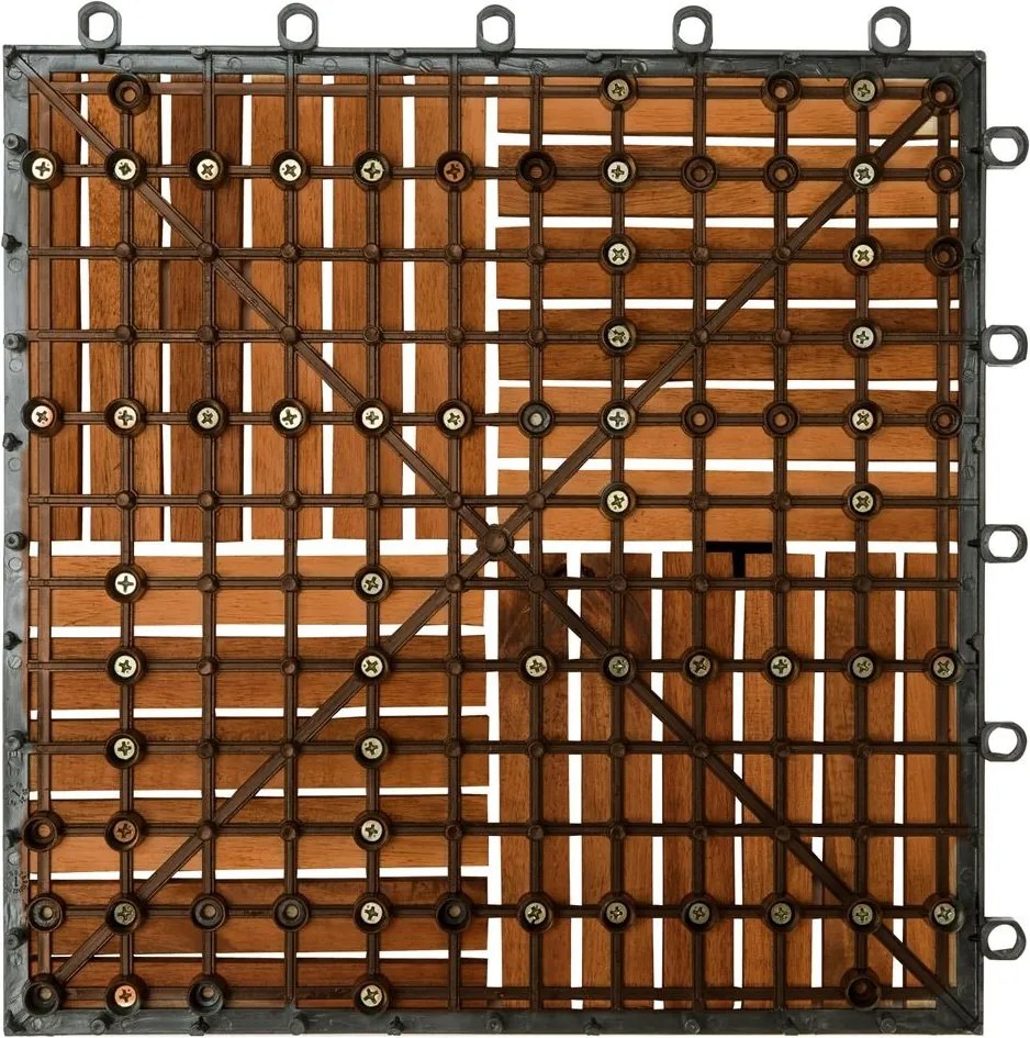 Deuba Fa padlólapok Quatro mozaik - készlet 11 db, 30x30 cm
