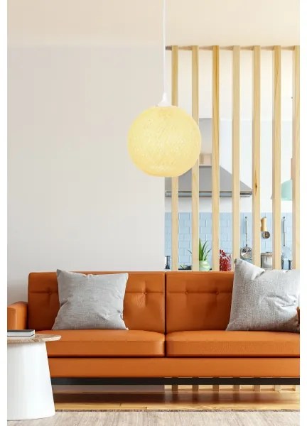 Csillár zsinóron JUTE 1xE27/60W/230V sárga