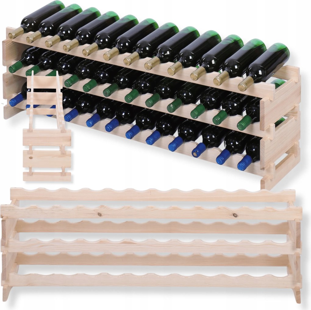 36 palackos állvány 3x12-es moduláris bortartó állvány Építs úgy, mint egy nyomógombos építőkockát