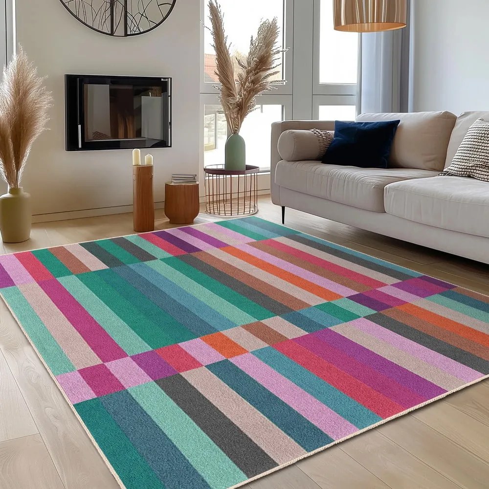 Türkiz mosható futószőnyeg 80x200 cm Acid Rain – Mila Home