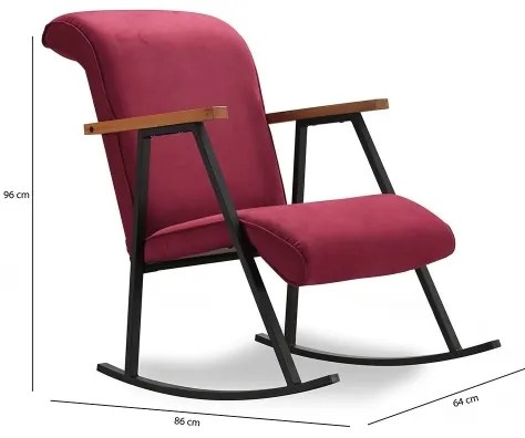 LUNI piros hintaszék