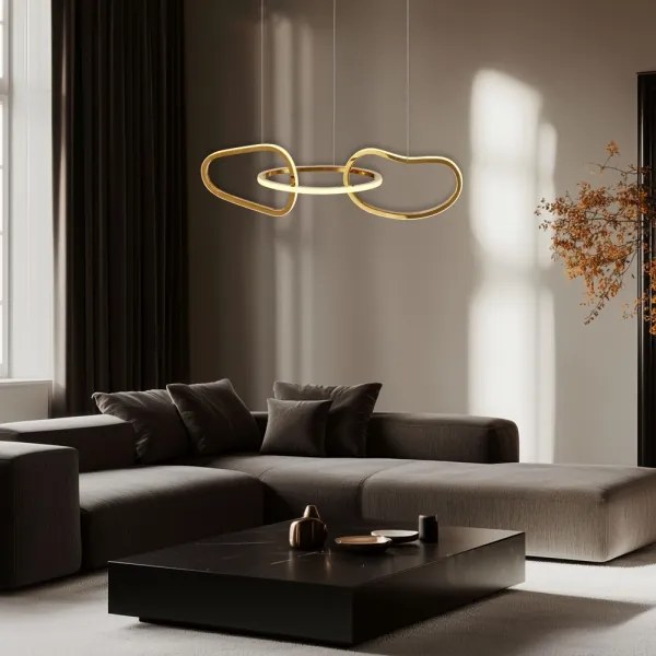 LED függeszték kábelen ANNELI LED/30W/230V 80 cm arany