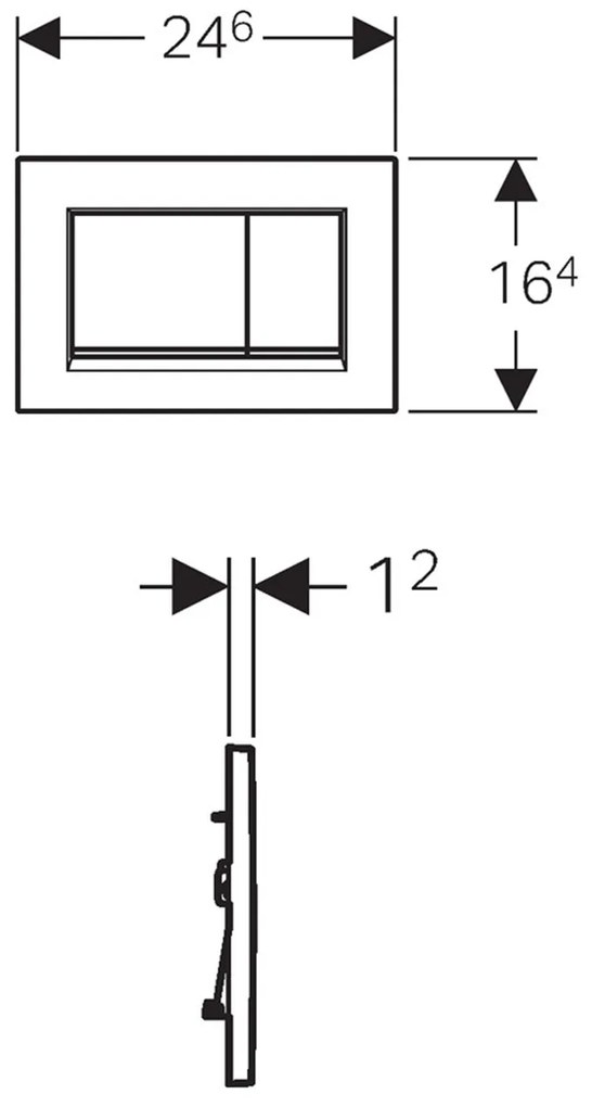 Geberit Sigma30 - Sigma30 vezérlőgomb, fehér / króm 115.883.KJ.1