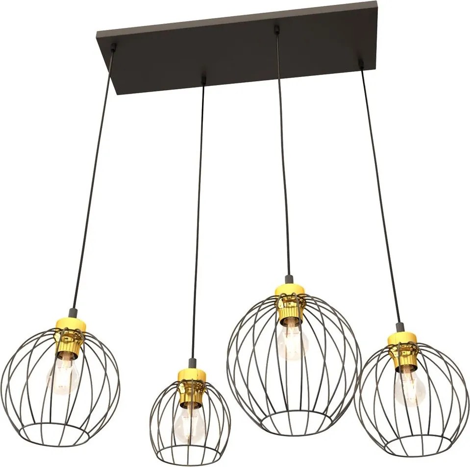 Emibig modern függeszték nando fekete arany emi1368/4