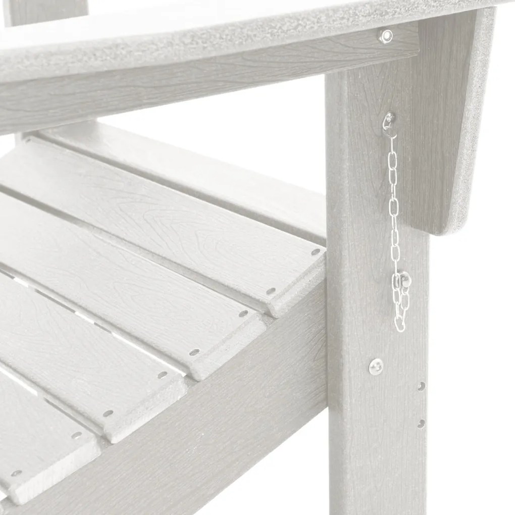 összecsukható Adirondack szék Fehér 74.5x80.5x90 cm HDPE