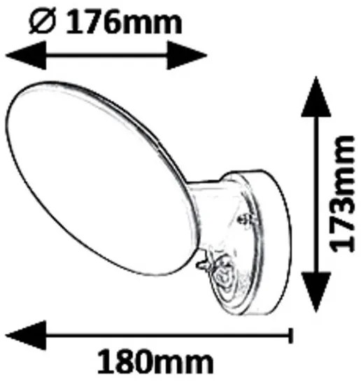 Rabalux 8135 - VARNA LED kültéri fali lámpa szenzorral, 12W, IP54