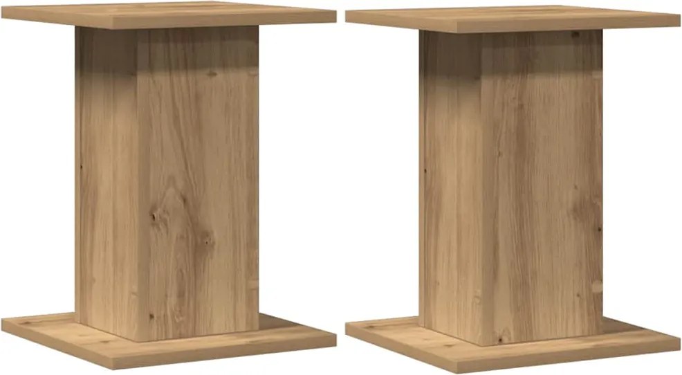 vidaXL 2 db kézműves tölgy színű fa hangszóróállvány 30 x 30 x 40 cm
