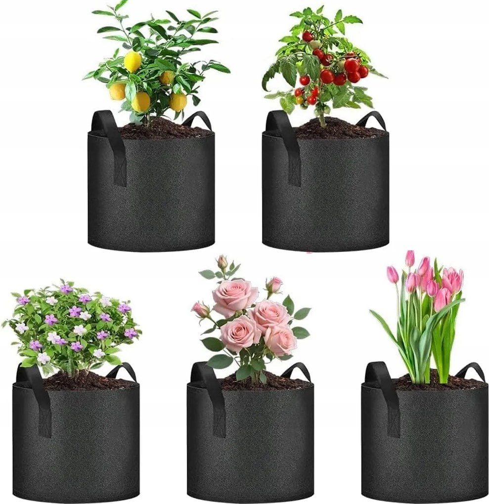 4x Öko Táska Burgonya Termesztéshez Virágtartó 30x25 cm