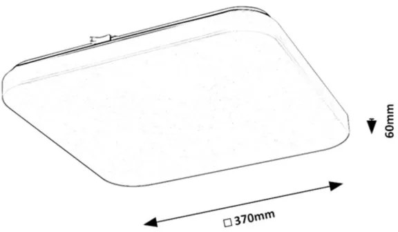 Rabalux 71109 - VENDEL LED mennyezeti lámpa 24W, 3000K, 37x37 cm