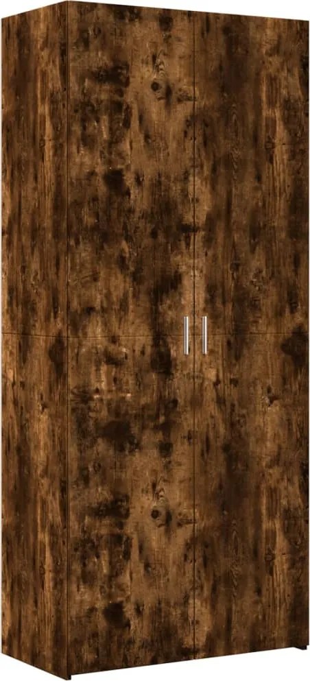 vidaXL füstös tölgy színű szerelt fa magasszekrény 80 x 42,5 x 185 cm