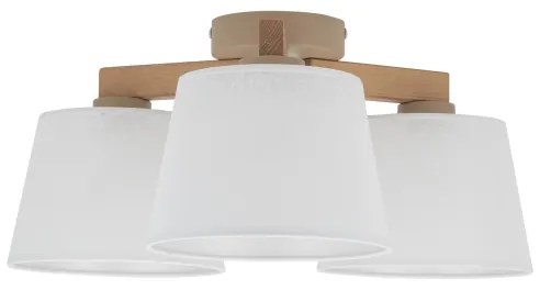 Brilagi - Felületre szerelhető csillár LATTE SABIA 3xE27/15W/230V fenyő/fehér