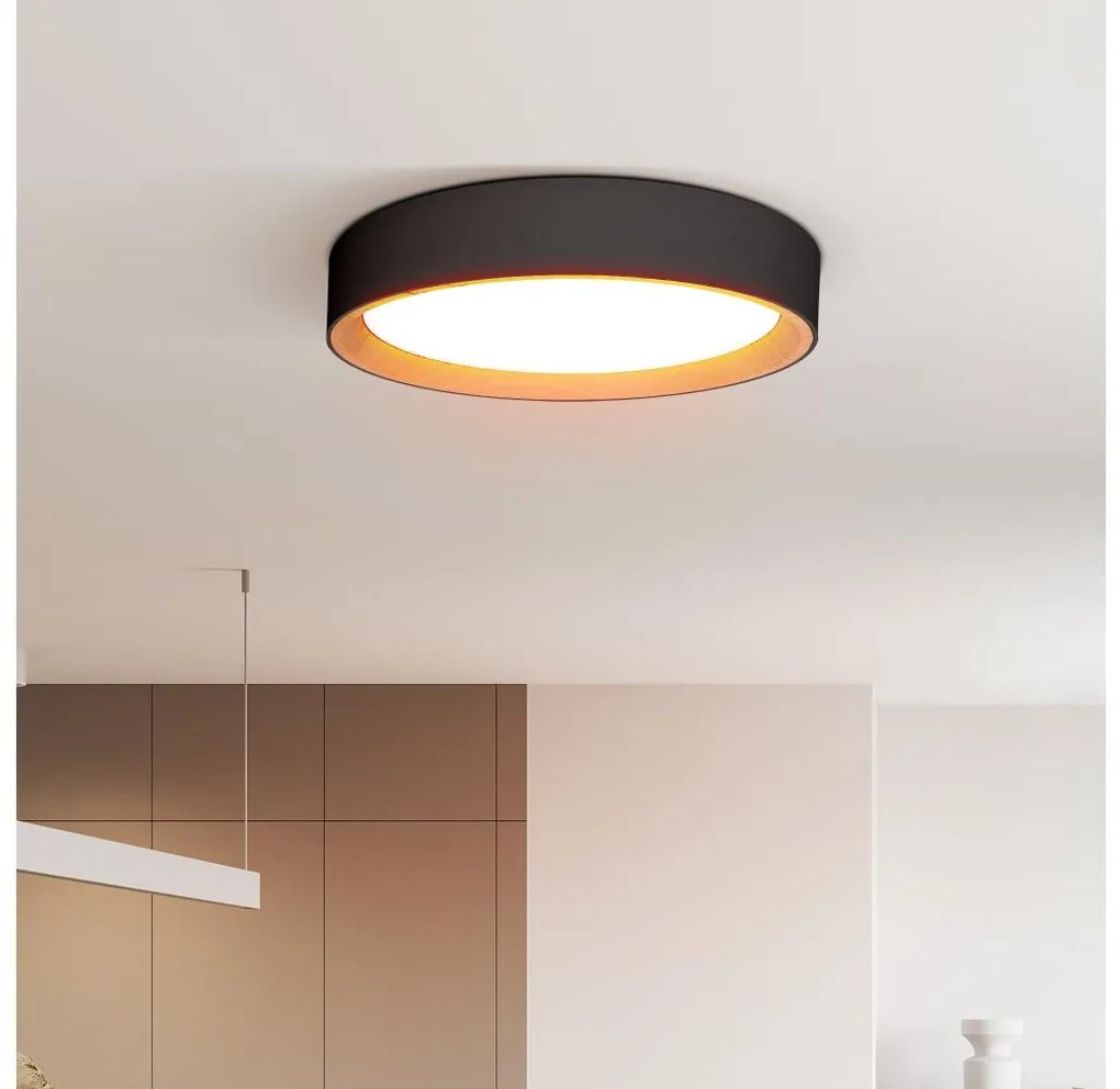 Solight WO8016 - LED Dimmelhető mennyezeti lámpa LARIOS LED/48W/230V+RC átm. 39 cm fekete