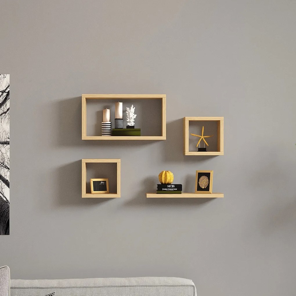 Babi Sapphire Oak polc, 4 db