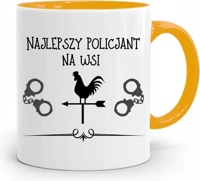 Sárga Bögre A Legjobb Rendőrnőnek, fényképes nyomattal