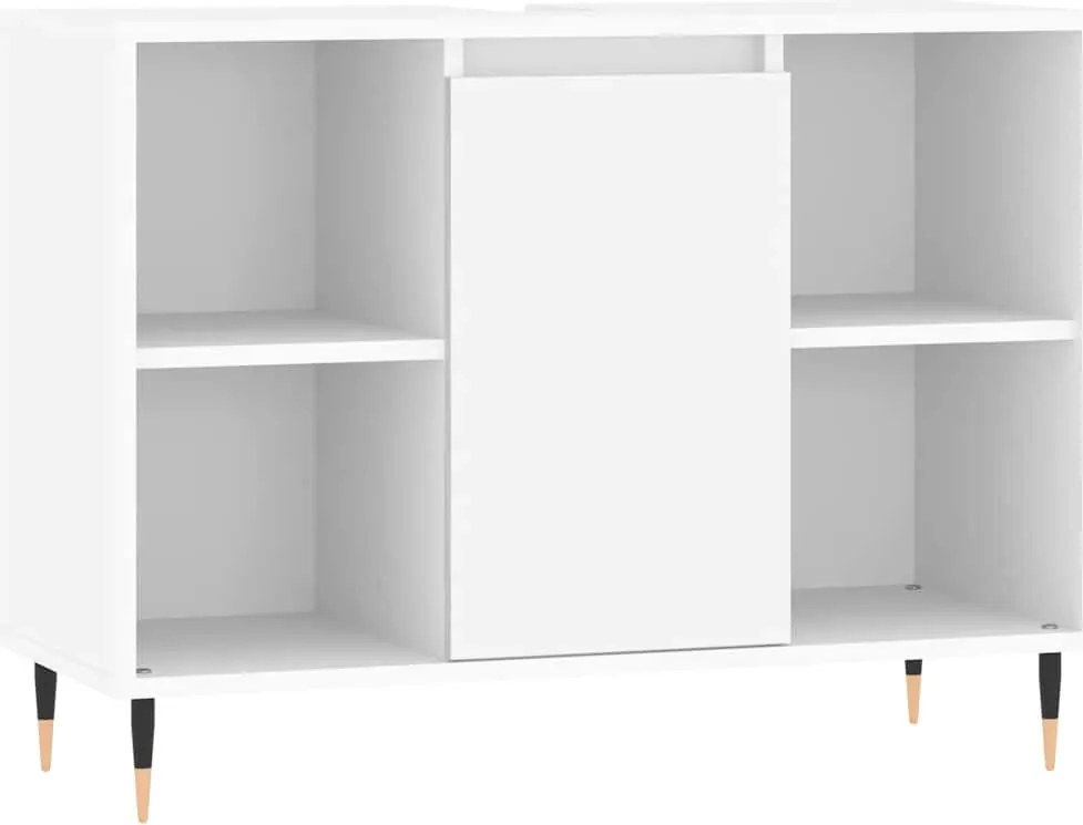vidaXL fehér szerelt fa mosdószekrény 80 x 33 x 60 cm