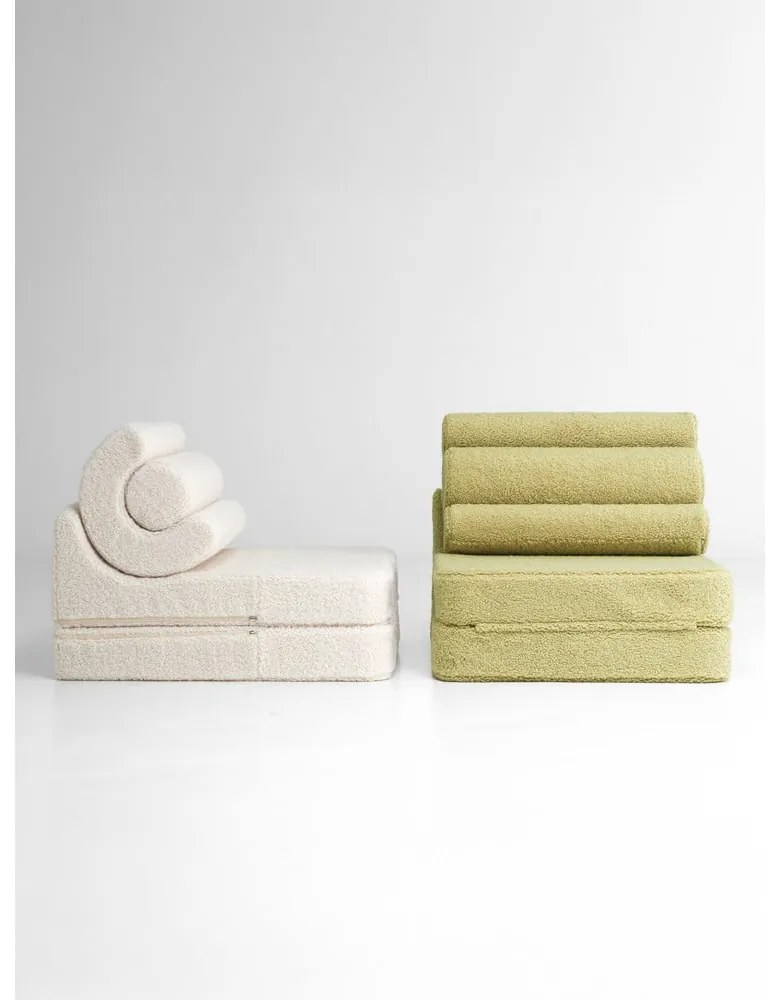 Zöld buklé gyerek fotel Flipster – Wigiwama