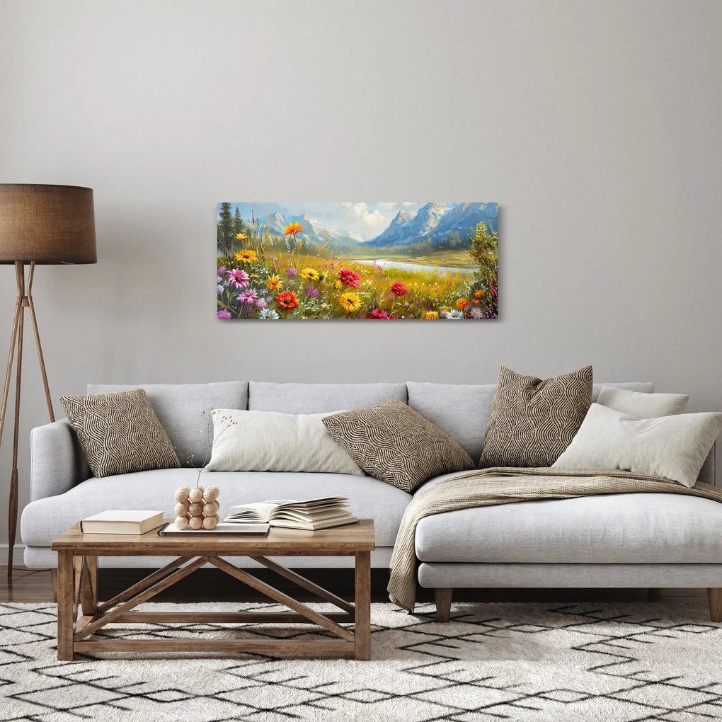 Kép - Festett táj (120x50 cm)