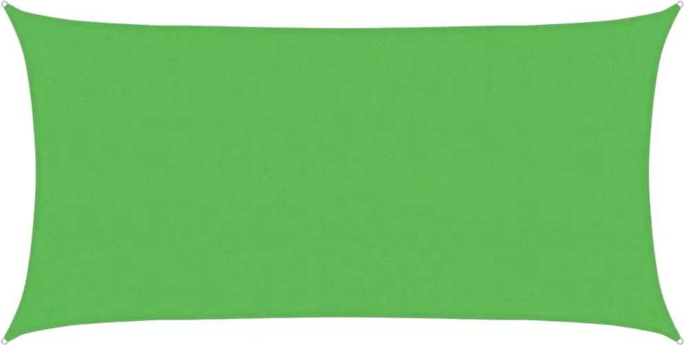 vidaXL világoszöld négyszögletű HDPE napvitorla 160 g/m² 2,5x5 m