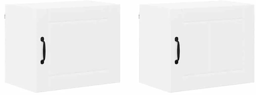 Fali konyhaszekrény 2 pcs Fehér 50 x 31 x 40 cm Faanyag