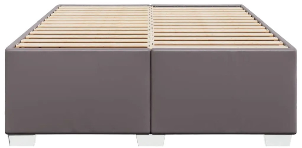 szürke műbőr ágykeret 160x200 cm