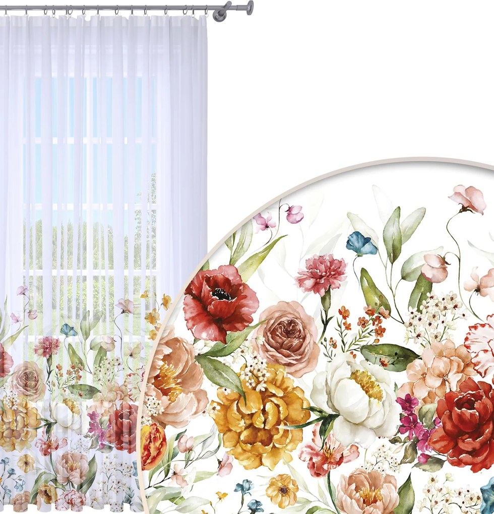 Függöny Kész 140x250 Fátyol Festett Béka Mintás 124