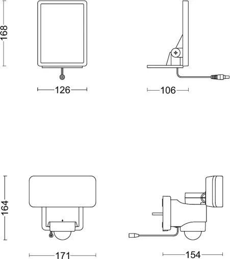 Philips - LED Napelemes érzékelős fali lámpa TYLUS LED/6W/3,7V 5000K IP44