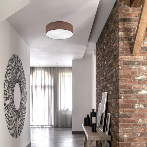 Mennyezeti lámpa SIRJA DOUBLE 4xE27/15W/230V átm. 45 cm barna