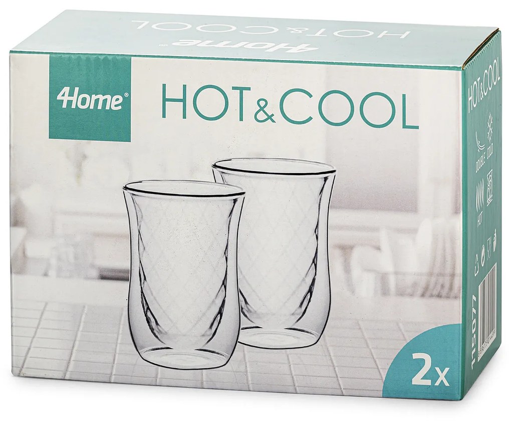 4Home Hot&Cool Diamond thermo pohár  250 ml, 2 db