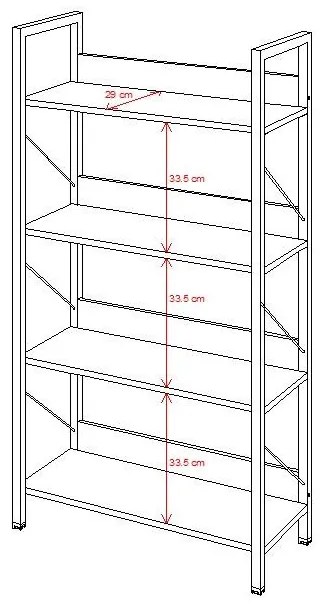 Regál Kotenpo 1 (világos dió + fekete). 1108606