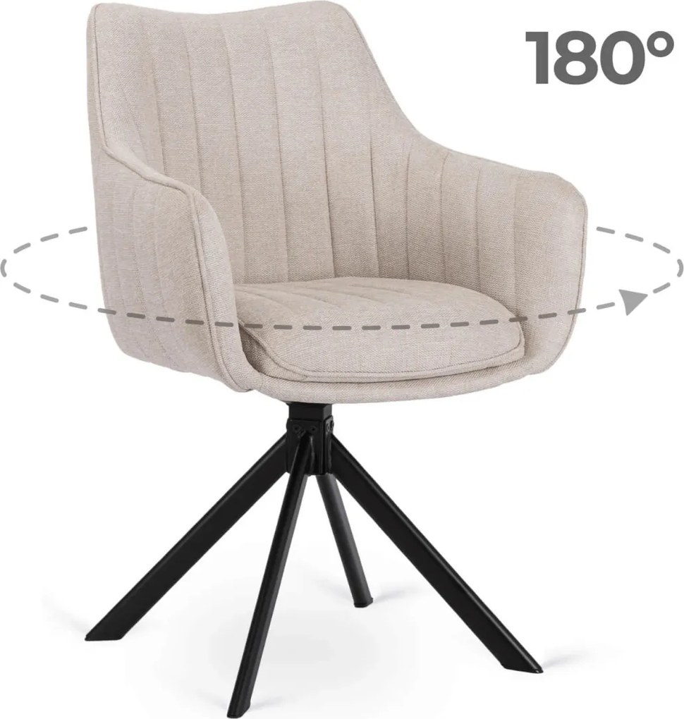 Krzesło Obrotowe MUMBAI Kremowe